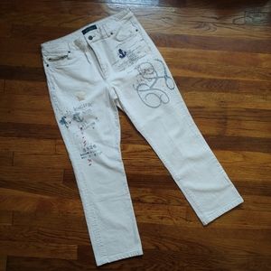 SALE!!! EVERYTHING MUST GO!! Ralph Lauren off white jeans size 10